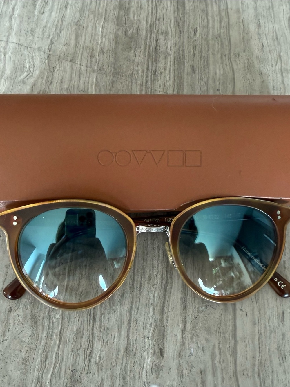 Oliver Peoples Spelman Sunglasses with Blue Lenses